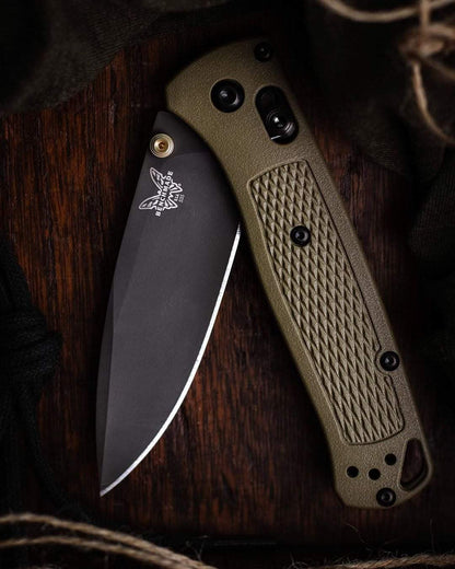 Benchmade 535GRY-1 Bugout AXIS Gray 3.24" CPM-S30V Folding Knife with Ranger Green Grivory Handle
