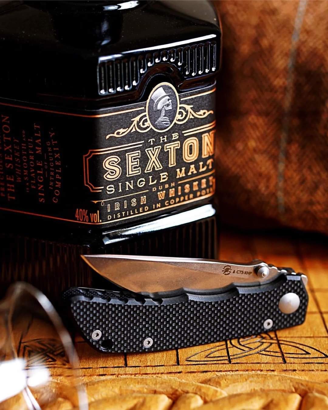 Spartan Blades Talos 3.12" CTS-XHP Black G10 Folding Knife - Harsey Design