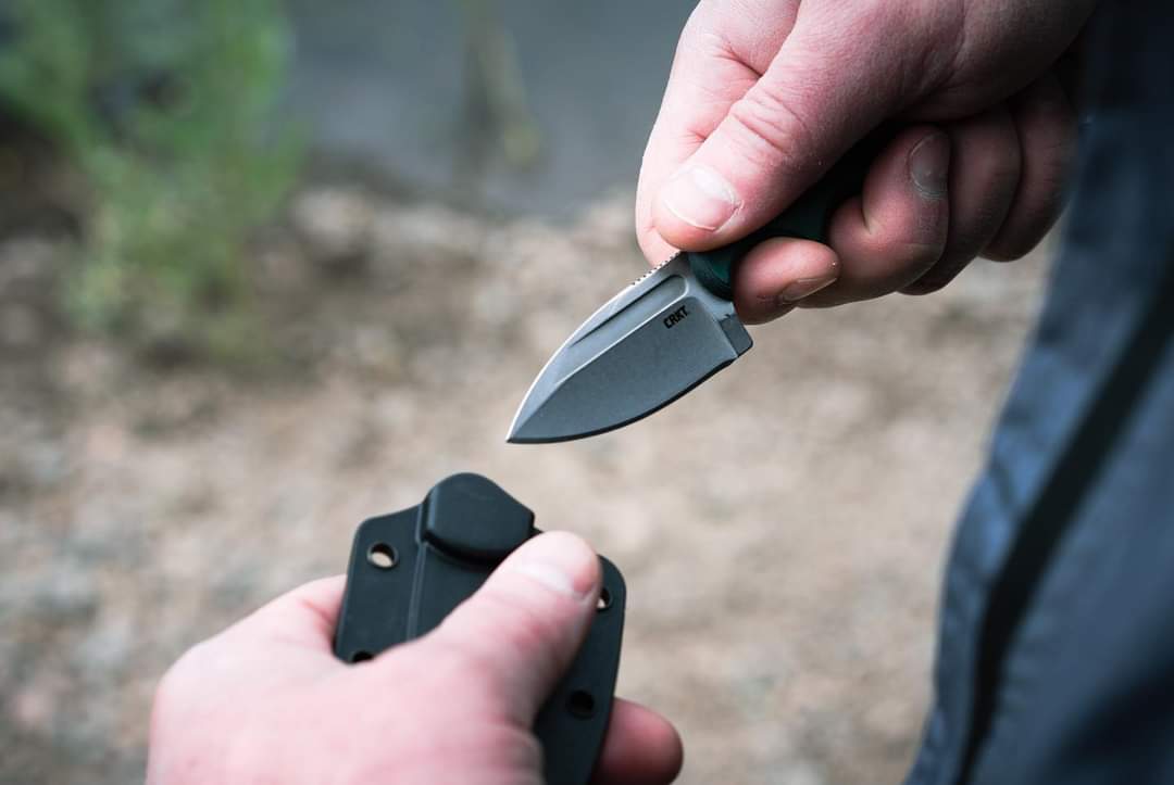 CRKT Folts Minimalist Spear Point Fixed Blade Knife - Alan Folts Design - 2396