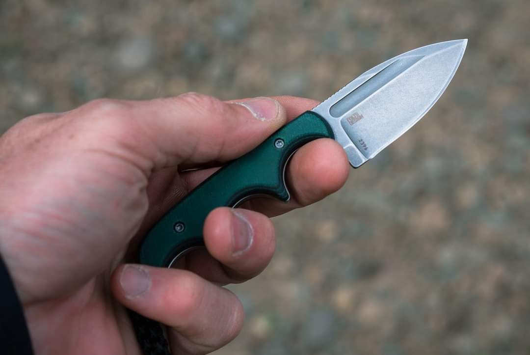 CRKT Folts Minimalist Spear Point Fixed Blade Knife - Alan Folts Design - 2396