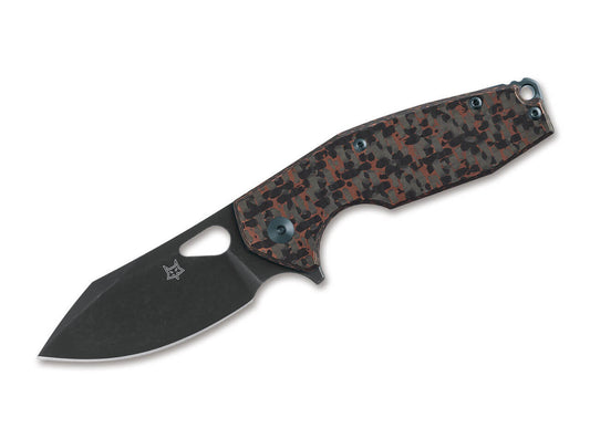 Fox Yaru 2.76" CPM S90V Snake Skin Carbon Fiber Titanium Folding Knife FX-527 CF