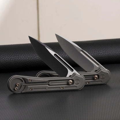 WE Double Helix 3.3" Two-Tone CPM S35VN Slide-Lock Titanium Folding Knife 815E