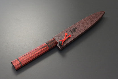 Kanetsune Minamo-Kaze Petty 5.31" 63-Layer Damascus San-Mai Kitchen Knife - Made in Japan KC-824
