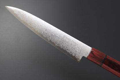 Kanetsune Minamo-Kaze Petty 5.31" 63-Layer Damascus San-Mai Kitchen Knife - Made in Japan KC-824