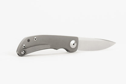Chris Reeve Impinda 3.123" S35VN Titanium Folding Knife with Leather Sheath IMP-1000