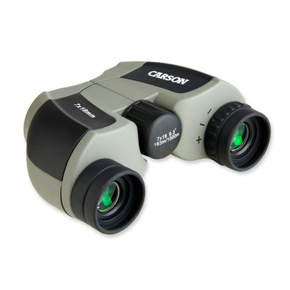 Carson MiniScout 7x18mm Porro Prism Ultra-Compact Lightweight Binoculars JD-718