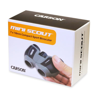 Carson MiniScout 7x18mm Porro Prism Ultra-Compact Lightweight Binoculars JD-718