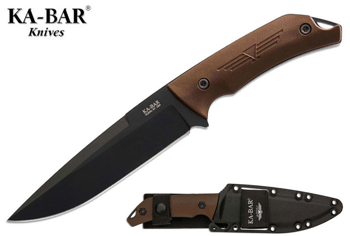 KA-BAR Jarosz Turok 6.25" Fixed Blade Knife with Celcon Sheath 7503