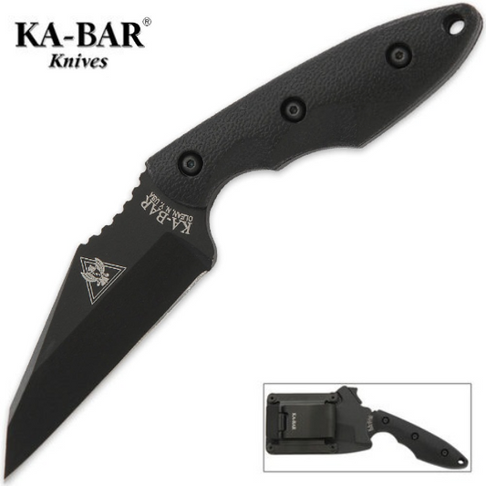 KA-BAR TDI Hinderer Hinderance 3.5" Fixed Blade Knife with GFN Sheath 2485