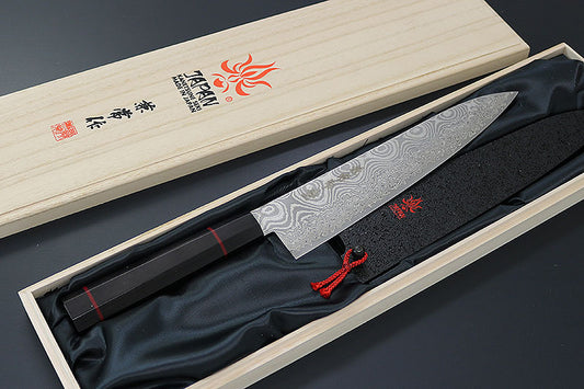 Kanetsune Namishibuki Gyutou 8.26" 101-Layer Damascus San-Mai Kitchen Knife - Made in Japan KC-812