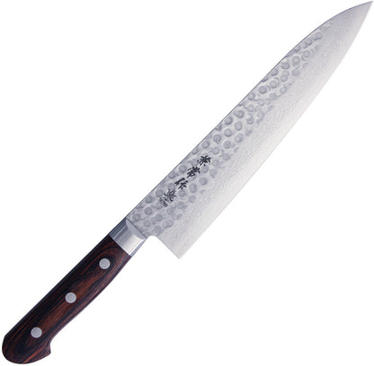 Kanetsune Classic Gyutou Large 8.26" VG-10/Damascus San-Mai Mahogany Kitchen Knife - Made in Japan KC-902