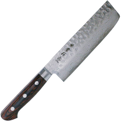 Kanetsune Classic Usubagata 6.29" VG-10/Damascus San-Mai Mahogany Kitchen Knife - Made in Japan KC-905