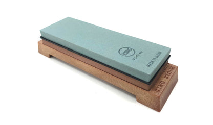 KING KG-65 220/1000 Grit Combination Japanese Whetstone Knife Sharpener with Base