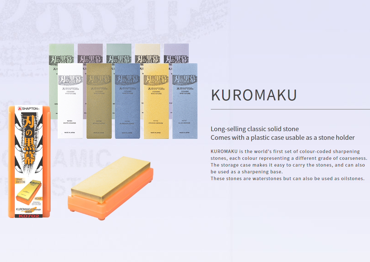 Shapton Kuromaku Blue 1500 Grit Japanese Whetstone Knife Sharpener wit ...