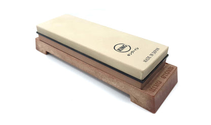 KING KW-65 1000/6000 Grit Combination Japanese Whetstone Knife Sharpener with Base