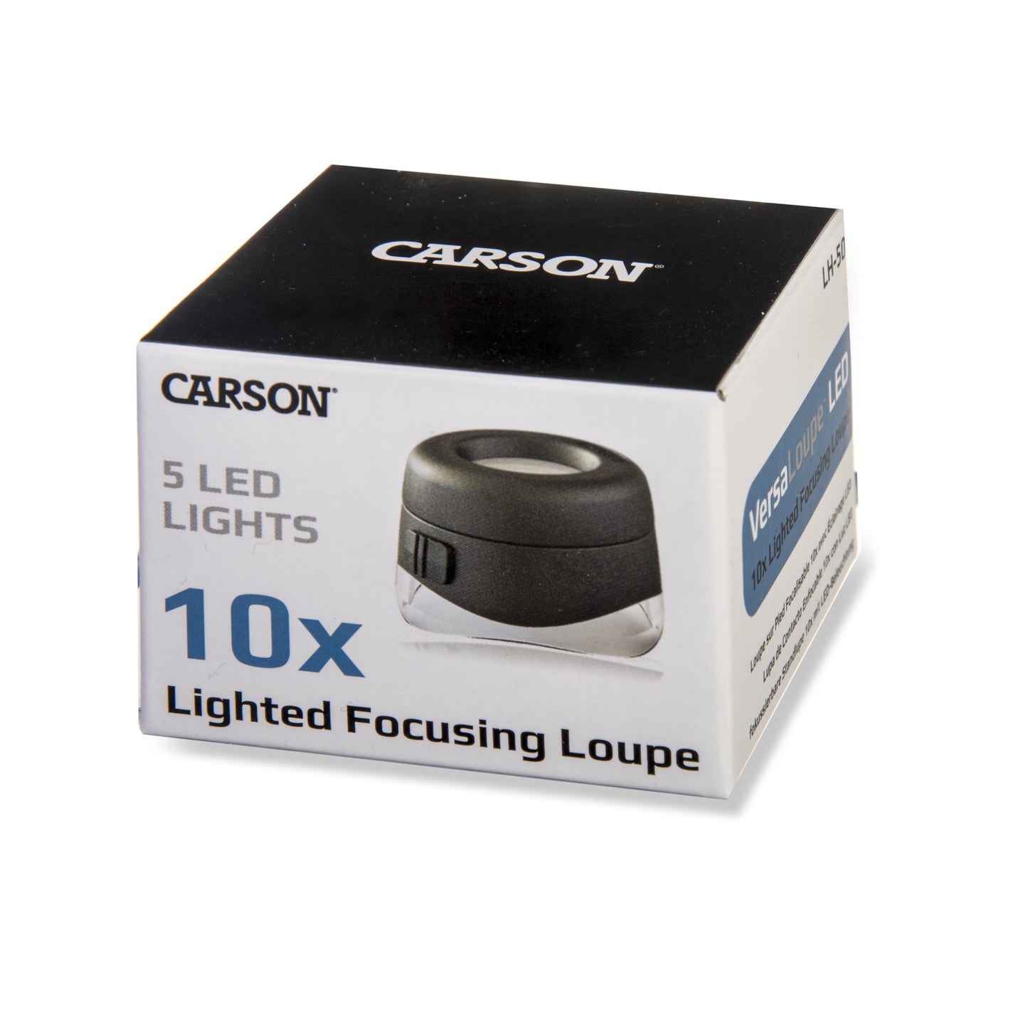 Carson LED VersaLoupe 10x LED Lighted Focusing Loupe Magnifier LH-50