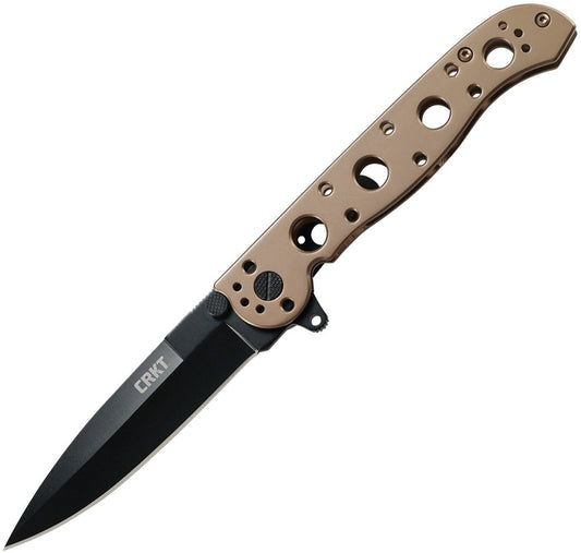 CRKT M16-03BK 3.55" Black Sandvik 12C27 Bronze Folding Knife