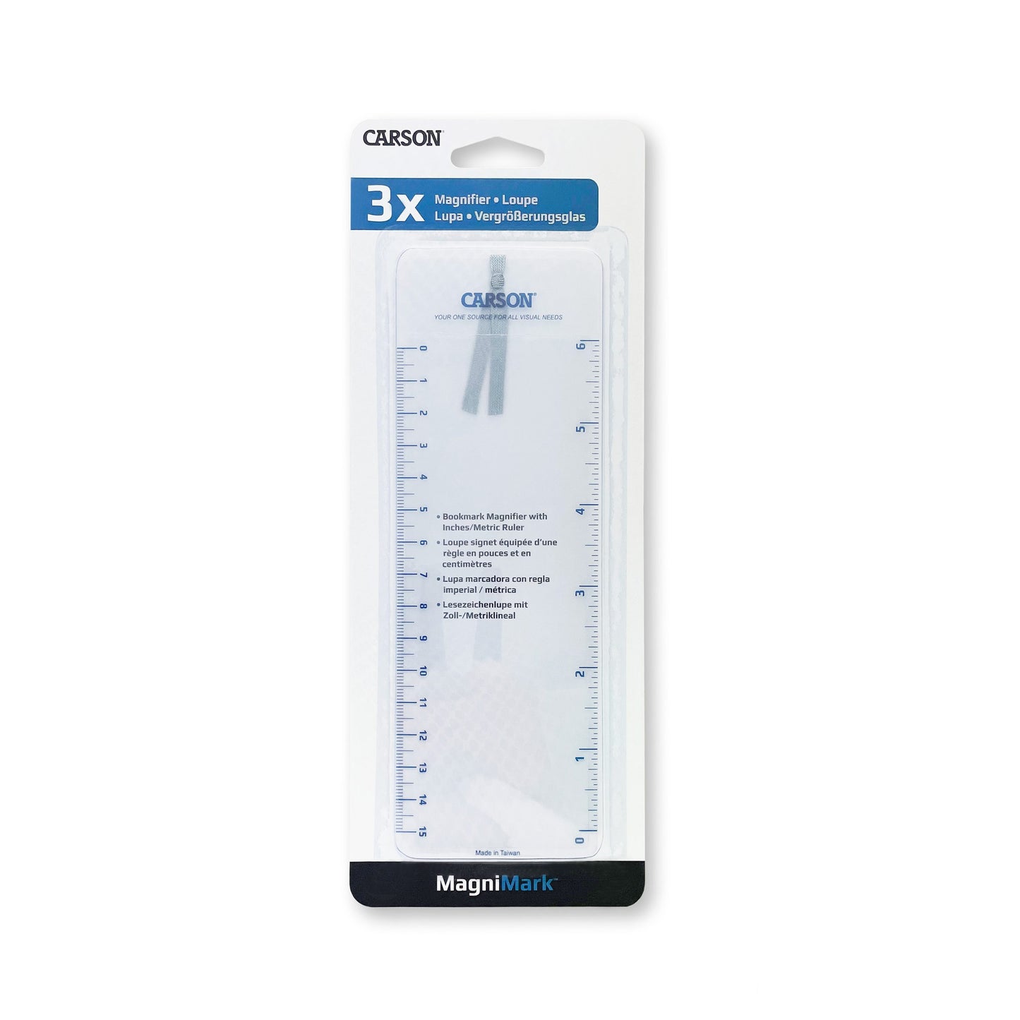 Carson MagniMark Fresnel 3x Power Page Magnifier with 6″ Ruler MM-22