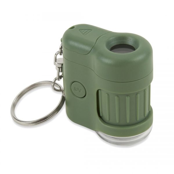 Carson MicroMini 20x Pocket Microscope with LED Flashlight and UV Light - Green MM-280G
