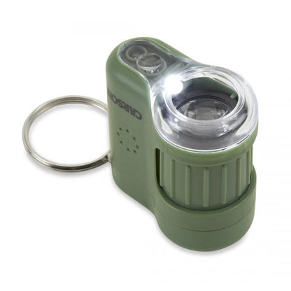 Carson MicroMini 20x Pocket Microscope with LED Flashlight and UV Light - Green MM-280G