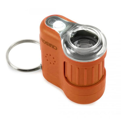 Carson MicroMini 20x Pocket Microscope with LED Flashlight and UV Light - Orange MM-280O