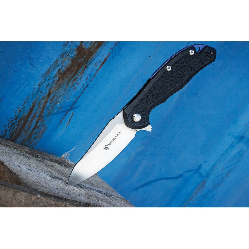 Steel Will Modus F25-11 3.27" D2 Black FRN Flipper Folding Knife