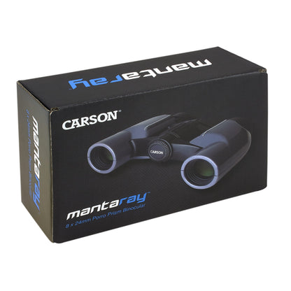 Carson Mantaray 8x24mm BAK-4 High-Index Porro Prism Compact Binoculars MR-824