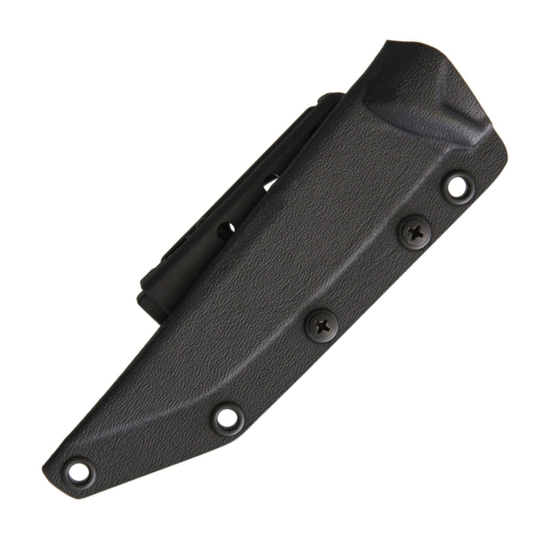 Bastinelli Creations PY 5" Black PVD N690Co Fixed Blade Knife with Tek-Lok Kydex Sheath BAS207