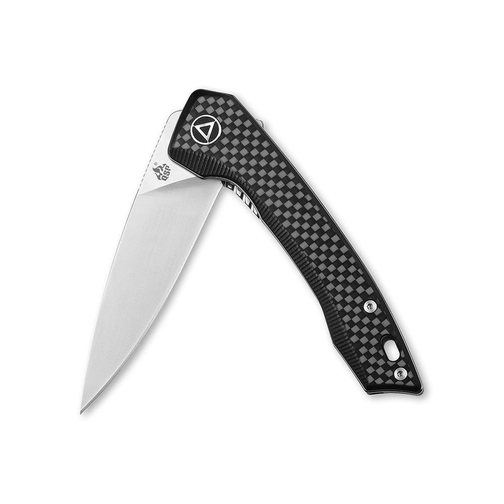 QSP Leopard 3" Sandvik 14C28N Carbon Fiber G10 Folding Knife QS135-A