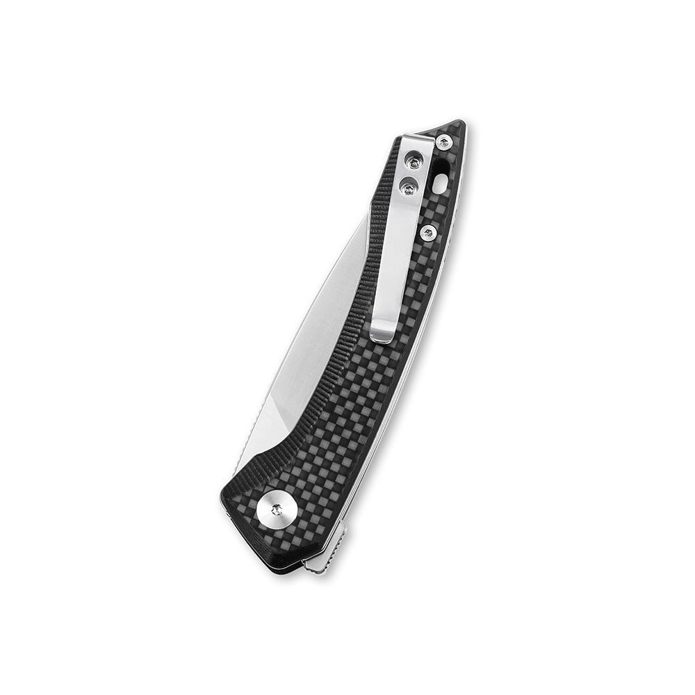 QSP Leopard 3" Sandvik 14C28N Carbon Fiber G10 Folding Knife QS135-A