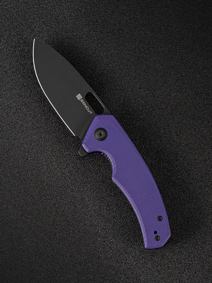 Sencut Acumen 2.98" 9Cr18MoV Black Stonewashed Purple G10 Folding Knife SA06D