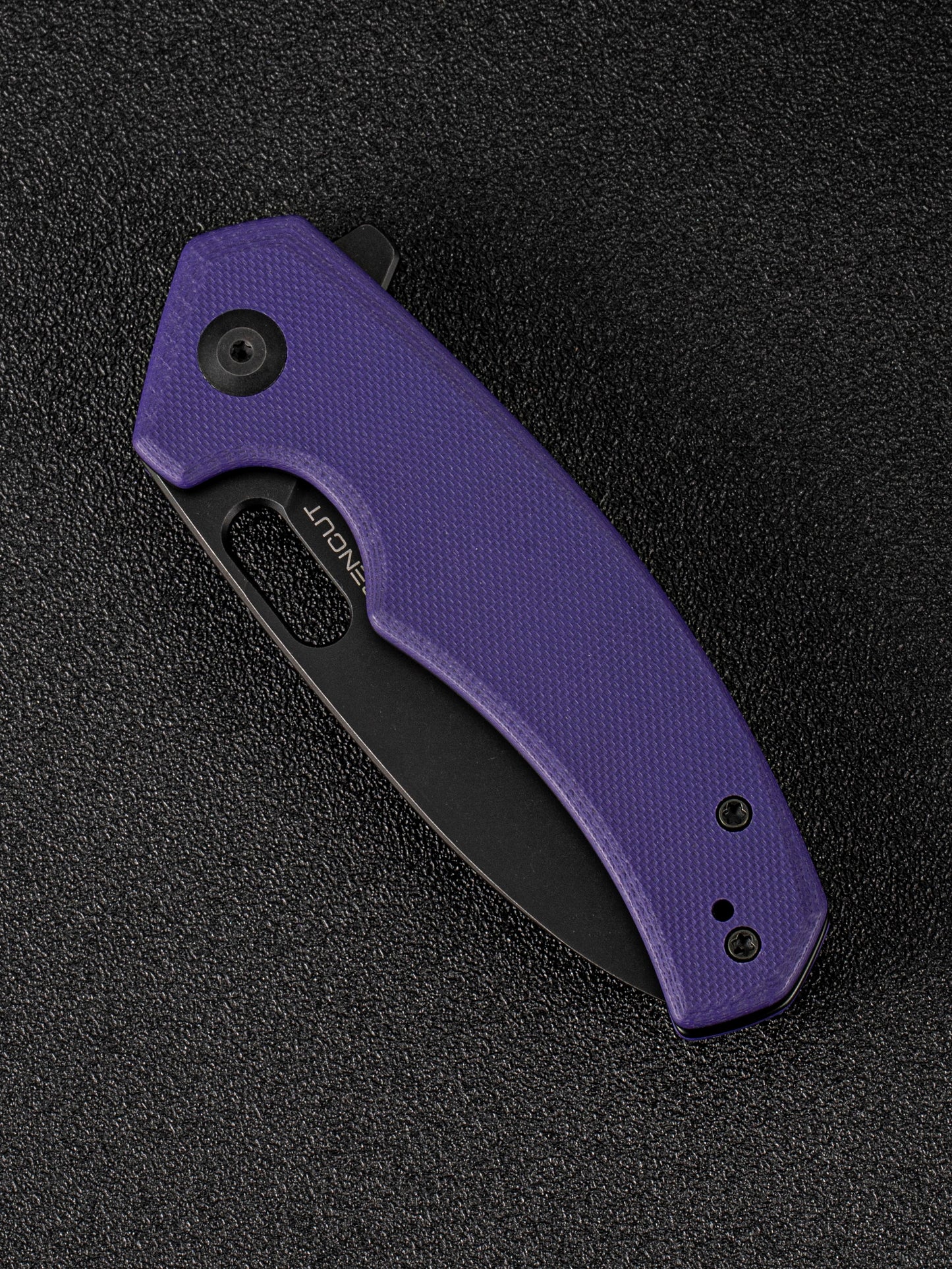 Sencut Acumen 2.98" 9Cr18MoV Black Stonewashed Purple G10 Folding Knife SA06D