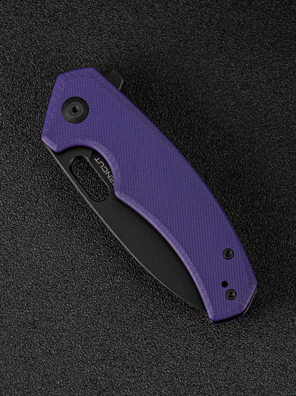 Sencut Acumen 2.98" 9Cr18MoV Black Stonewashed Purple G10 Folding Knife SA06D