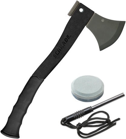 Schrade Survival Axe Large 15.7" with Ferro Rod and Sharpening Stone SCAXE2L