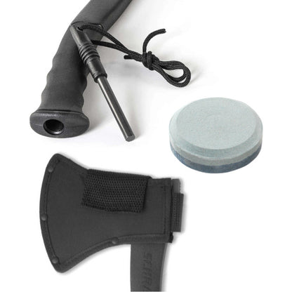 Schrade Survival Axe Large 15.7" with Ferro Rod and Sharpening Stone SCAXE2L
