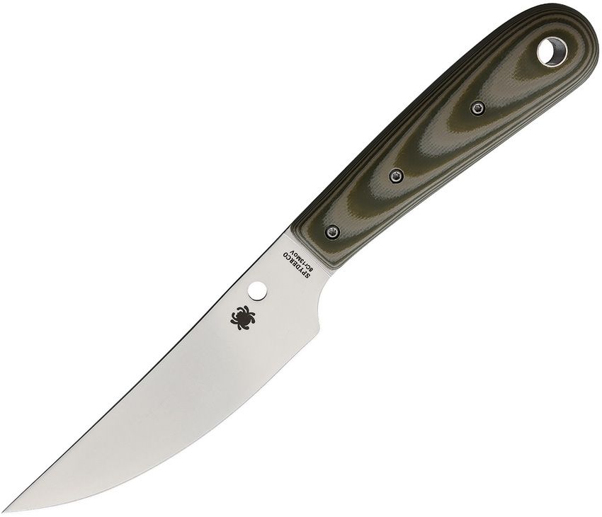 Spyderco Bow River 4.36" 8Cr13MoV Tan/OD Green G10 Fixed Blade Knife FB46GPOD