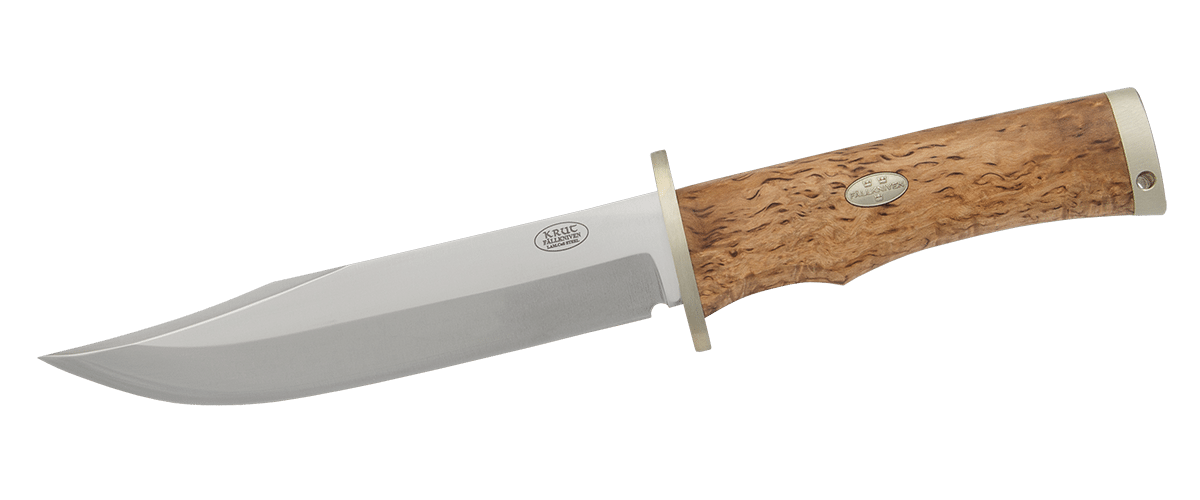 Fallkniven SK6L 'Krut' 6.2" Lam.CoS Knife Curly Birch Handle with Leather Sheath