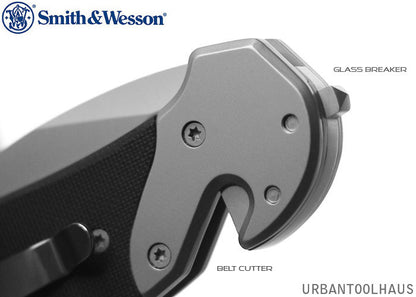 Smith & Wesson 3.3" First Response Rescue Folding Knife with Glass Breaker and Strap Cutter SWFR