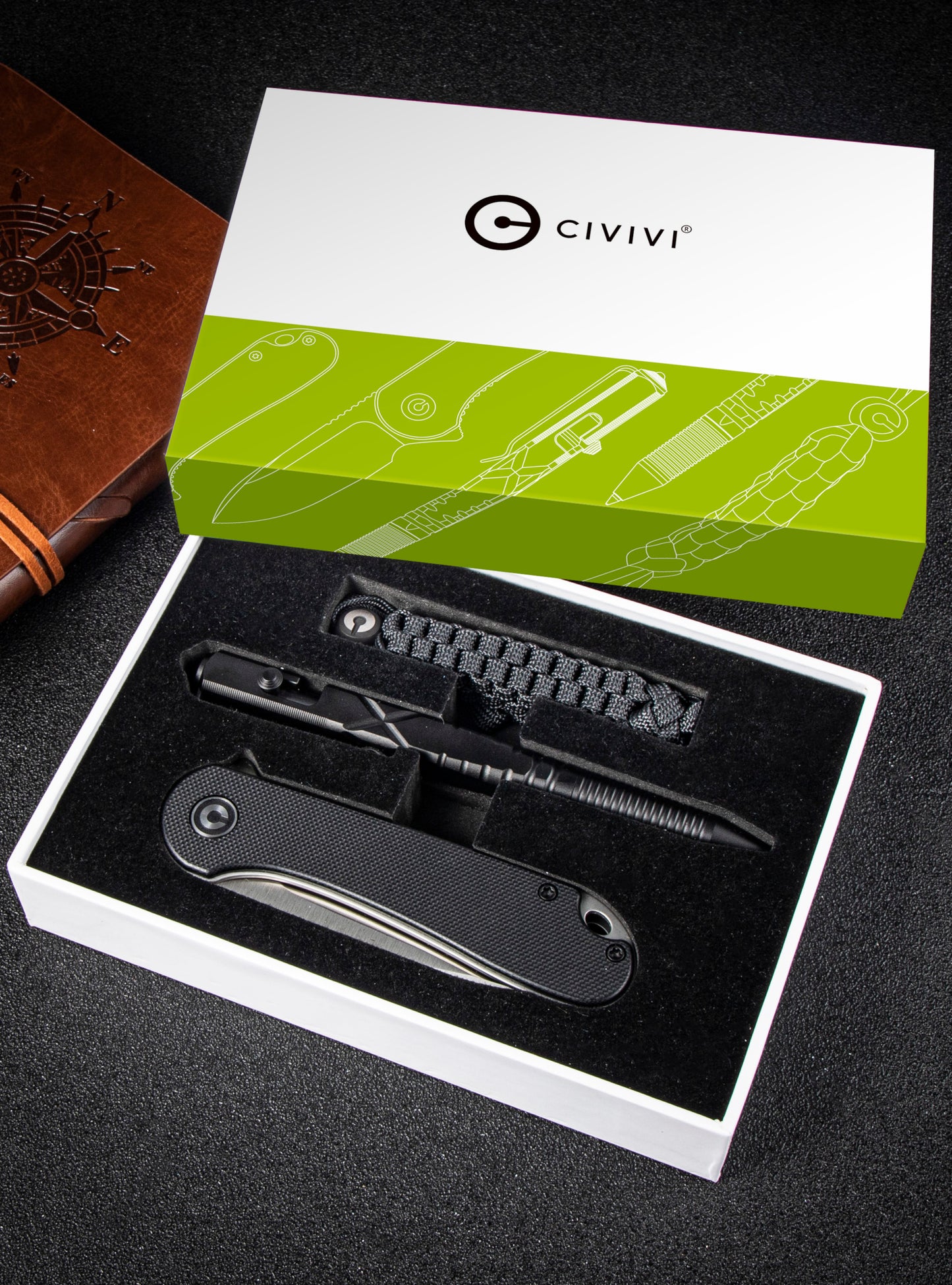 CIVIVI Special Gift Pack (C907A Elementum Folding Knife and CP-01B C-Quill Pen) CA-10A