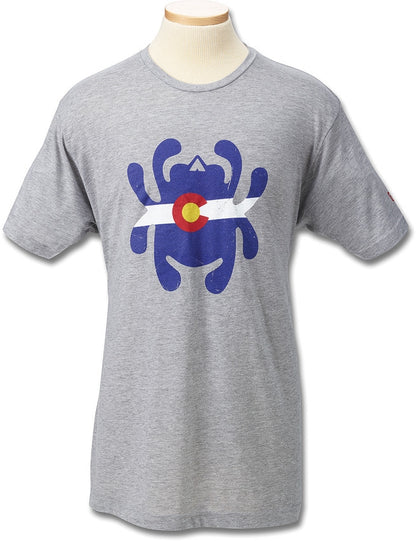 Spyderco Bug Logo Colorado Flag T-Shirt Gray - Medium