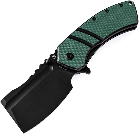 Kansept XL Korvid 3.55" 154CM OD Green G10 Folding Cleaver Knife by Koch Tools T1030A1