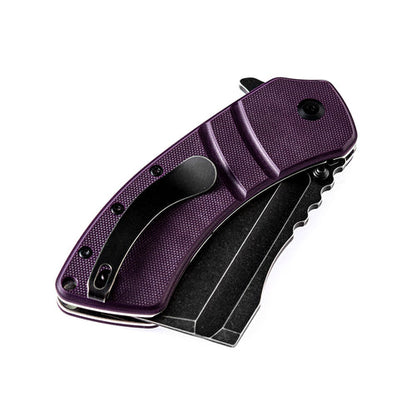 Kansept XL Korvid 3.55" 154CM Purple G10 Folding Cleaver Knife by Koch Tools T1030A4