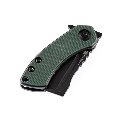 Kansept Mini Korvid 1.5" 154CM OD Green G10 Folding Cleaver Knife by Koch Tools T3030A1
