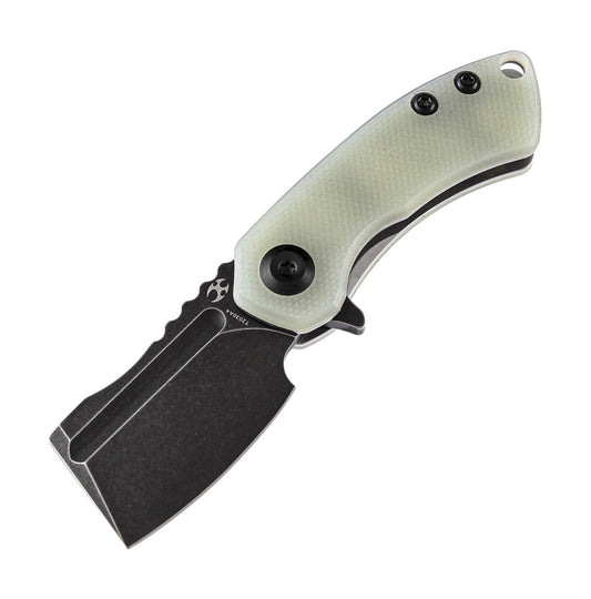 Kansept Mini Korvid 1.5" 154CM Jade G10 Folding Cleaver Knife by Koch Tools T3030A4