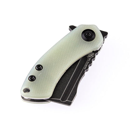 Kansept Mini Korvid 1.5" 154CM Jade G10 Folding Cleaver Knife by Koch Tools T3030A4