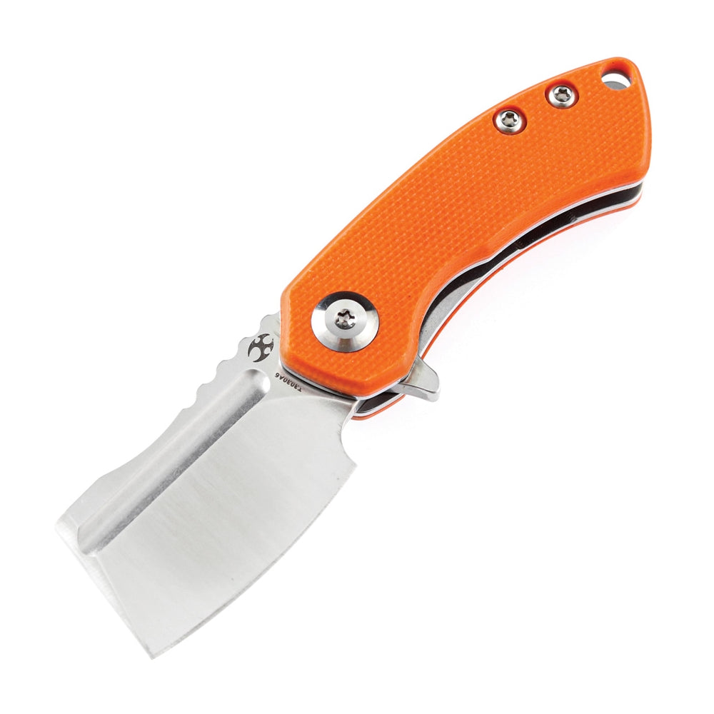 Kansept Mini Korvid 1.5" 154CM Orange G10 Folding Cleaver Knife by Koch Tools T3030A6