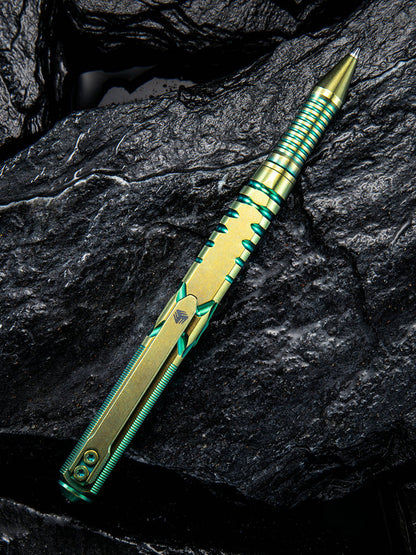 WE Knife Company TP-02B Green Titanium Bolt-Action Tactical Pen
