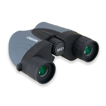 Carson Tracker 8x21mm Porro Prism Compact Lightweight Binoculars Grey TZ-821