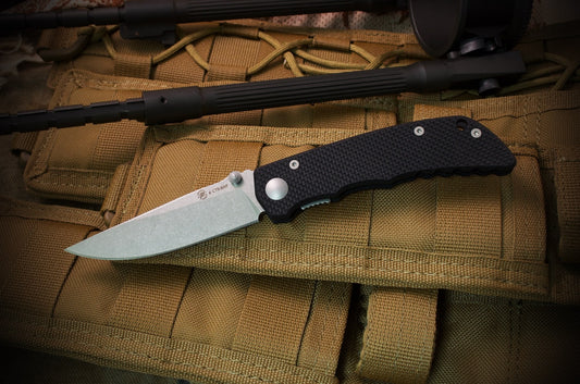 Spartan Blades Talos 3.12" CTS-XHP Black G10 Folding Knife - Harsey Design