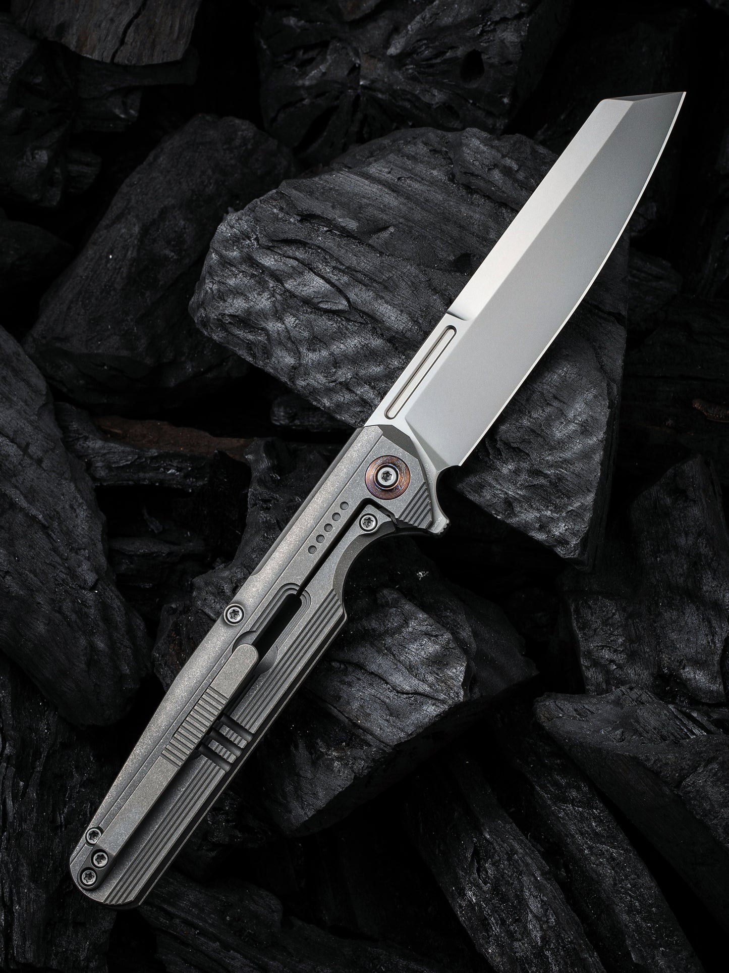 WE Reiver Limited Edition 3.97" CPM S35VN Gray Titanium Folding Knife WE16020-1